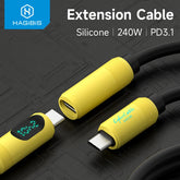 Hagibis USB C Extension Cable Type C Male to Female PD 240W Fast Charging Cord Date Transfer for iPhone 17 Pixel MacBook Laptops